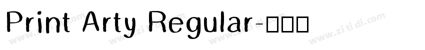 Print Arty Regular字体转换